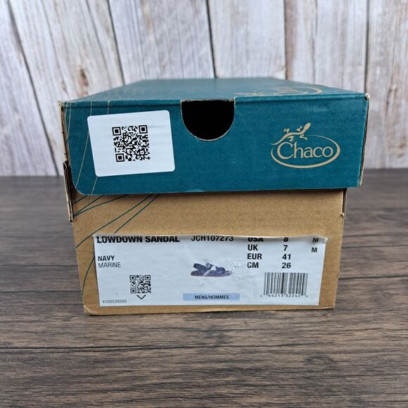 Chaco Lowdown Strappy Active Sandals Men's Sz 8 Navy JCH107273 (WornBriefly) - Picture 7 of 8